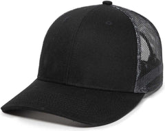 OC Sports OC771PM Mesh Back USA Flag Cap - Black Black USA | HIT a Double