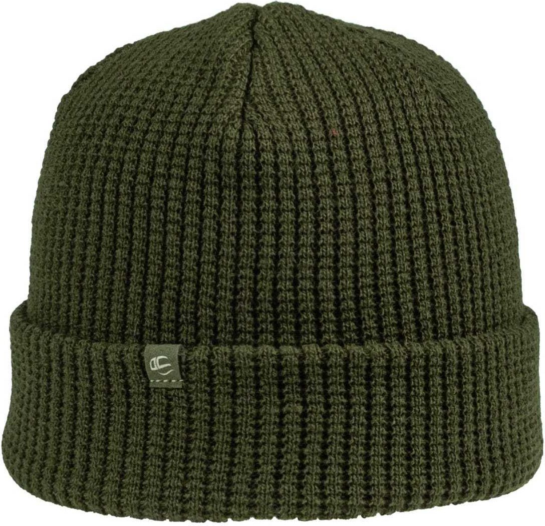 OC Sports OC808 Acrylic Waffle Knit Cuff Beanie - Olive | HIT a Double