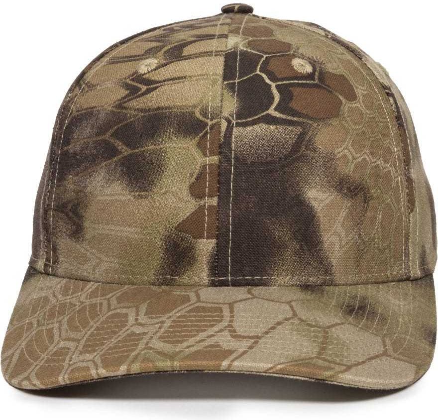 OC Sports OC871CAMO Premium Modern Solid Back Cap - Kryptek Highlander | HIT a Double