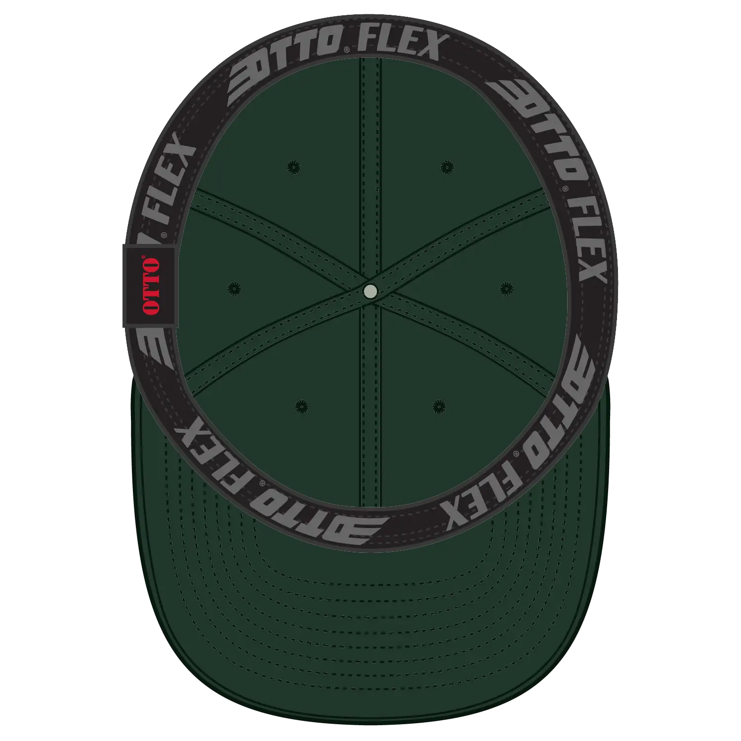 OTTO 10-271 ’OTTO Flex’ Fitted 6 Panel Low Profile Dad Cap - Dk. Green - Dk. Green / 7’’ - 7 1/4’’