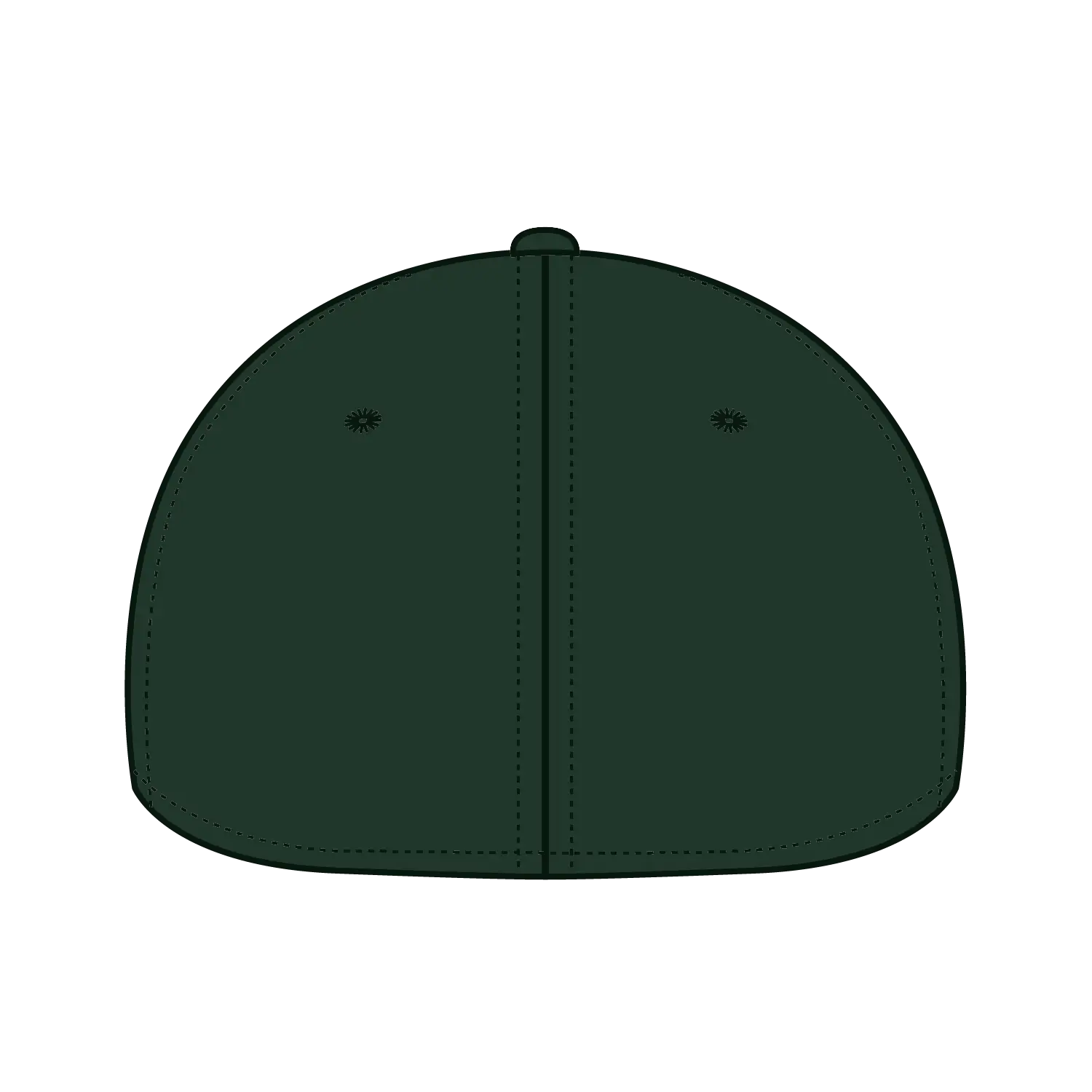 OTTO 10-271 ’OTTO Flex’ Fitted 6 Panel Low Profile Dad Cap - Dk. Green - Dk. Green / 7’’ - 7 1/4’’