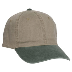 OTTO 10-271 ’OTTO Flex’ Fitted 6 Panel Low Profile Dad Cap - Dk.Grn/Kha - Dk.Grn/Kha / 7’’ - 7 1/4’’