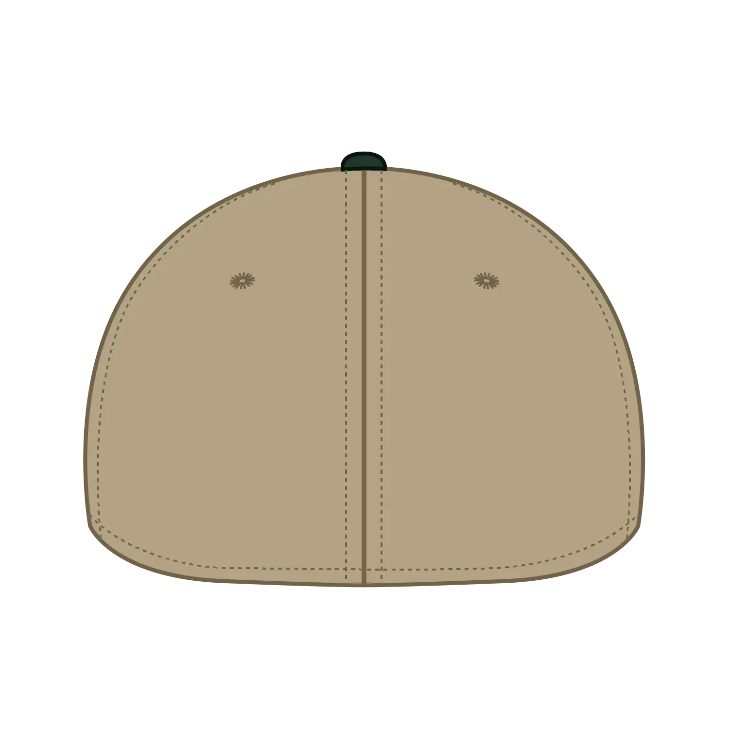 OTTO 10-271 ’OTTO Flex’ Fitted 6 Panel Low Profile Dad Cap - Dk.Grn/Kha - Dk.Grn/Kha / 7’’ - 7 1/4’’