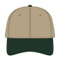 OTTO 10-271 ’OTTO Flex’ Fitted 6 Panel Low Profile Dad Cap - Dk.Grn/Kha - Dk.Grn/Kha / 7’’ - 7 1/4’’