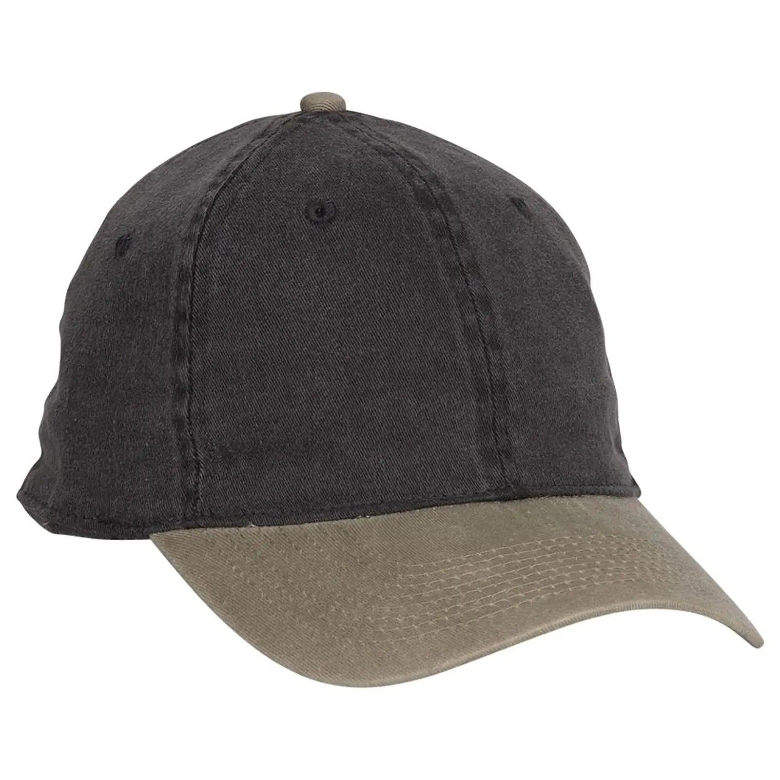 OTTO 10-271 ’OTTO Flex’ Fitted 6 Panel Low Profile Dad Cap - Kha/Blk
