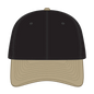 OTTO 10-271 ’OTTO Flex’ Fitted 6 Panel Low Profile Dad Cap - Kha/Blk - Kha/Blk / 7 3/8’’ - 7 5/8’