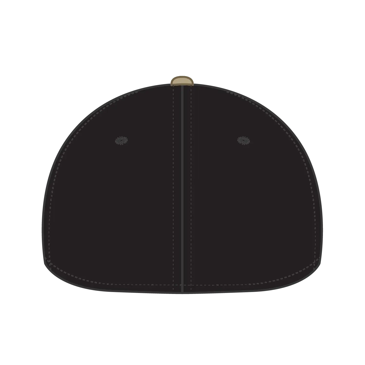 OTTO 10-271 ’OTTO Flex’ Fitted 6 Panel Low Profile Dad Cap - Kha/Blk