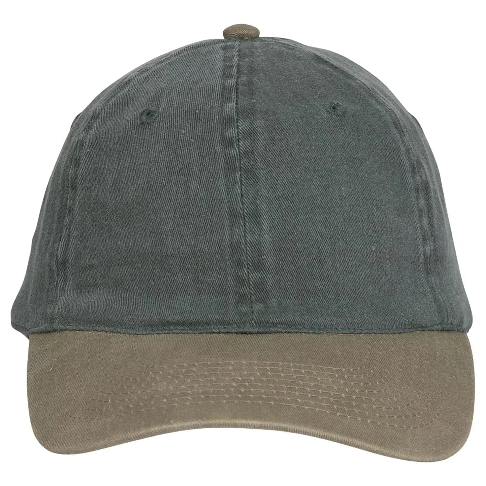 OTTO 10-271 ’OTTO Flex’ Fitted 6 Panel Low Profile Dad Cap - Kha/Dk.Grn