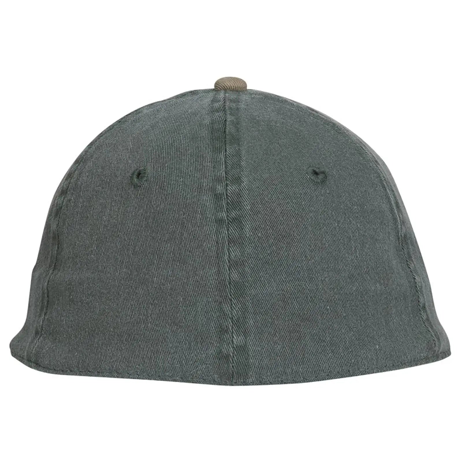 OTTO 10-271 ’OTTO Flex’ Fitted 6 Panel Low Profile Dad Cap - Kha/Dk.Grn