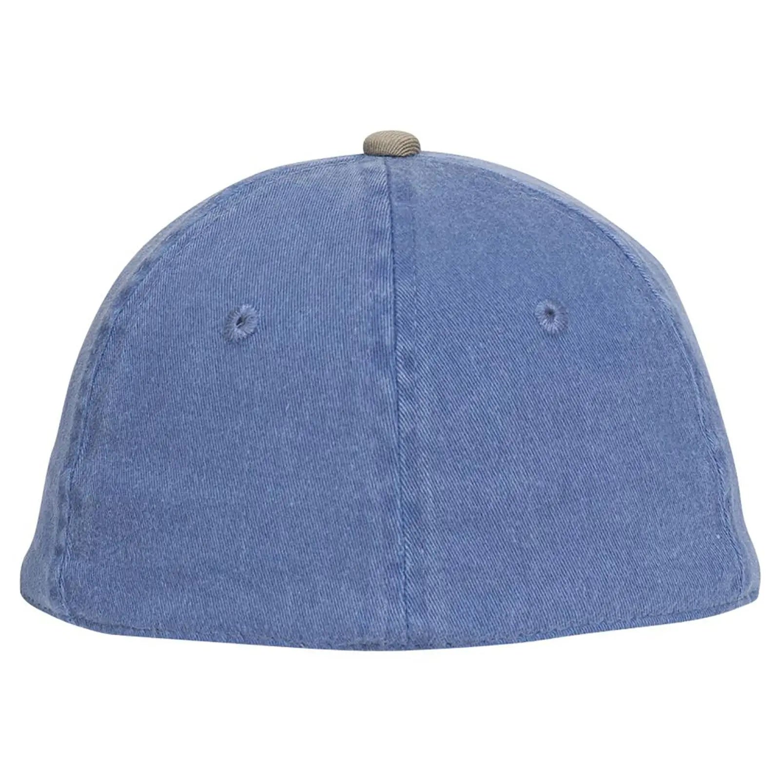 OTTO 10-271 ’OTTO Flex’ Fitted 6 Panel Low Profile Dad Cap - Kha/Sk.Blu