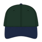 OTTO 10-271 ’OTTO Flex’ Fitted 6 Panel Low Profile Dad Cap - Nvy/Dk.Grn - Nvy/Dk.Grn / 7 3/8’’ - 7 5/8’