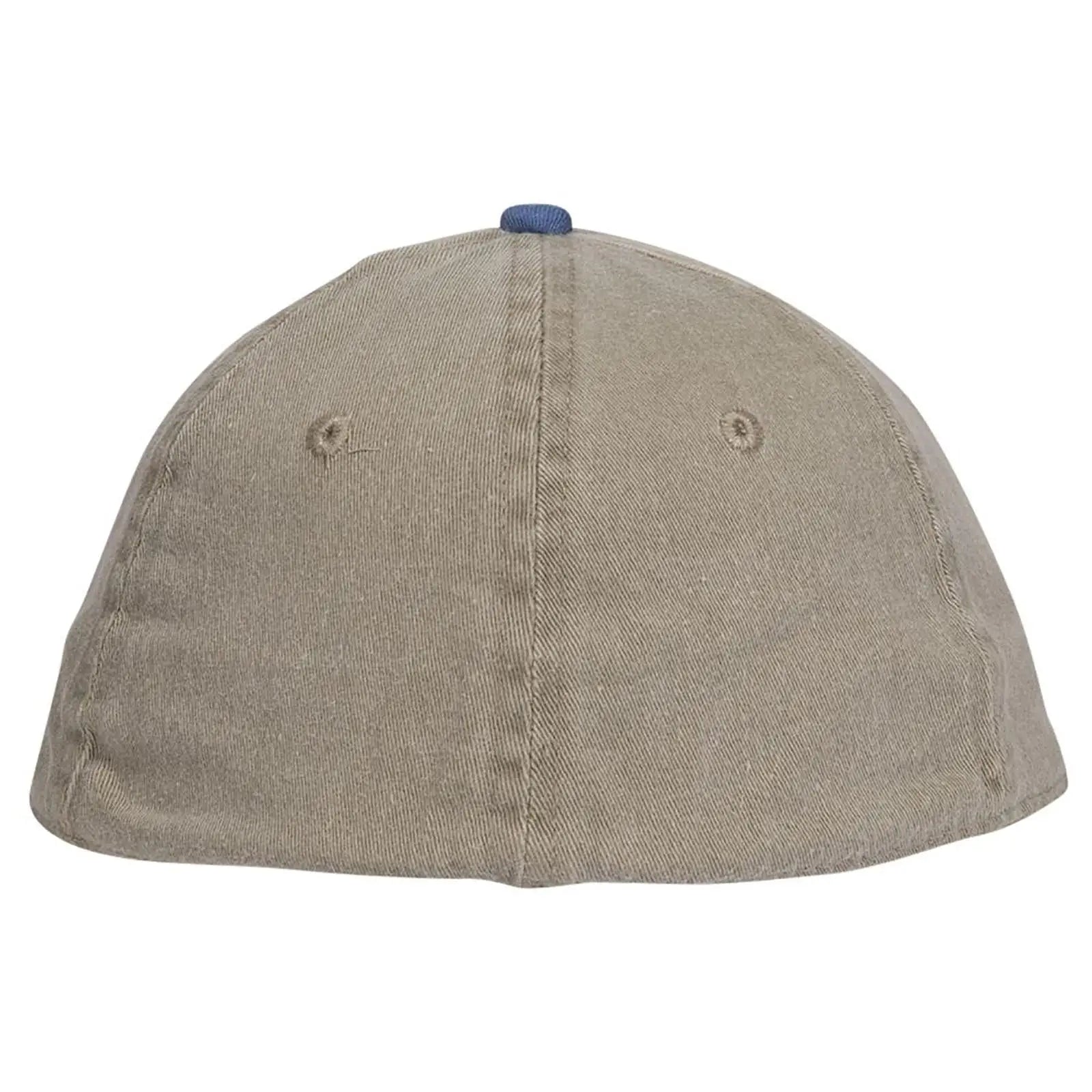 OTTO 10-271 ’OTTO Flex’ Fitted 6 Panel Low Profile Dad Cap - Sk.Blu/Kha