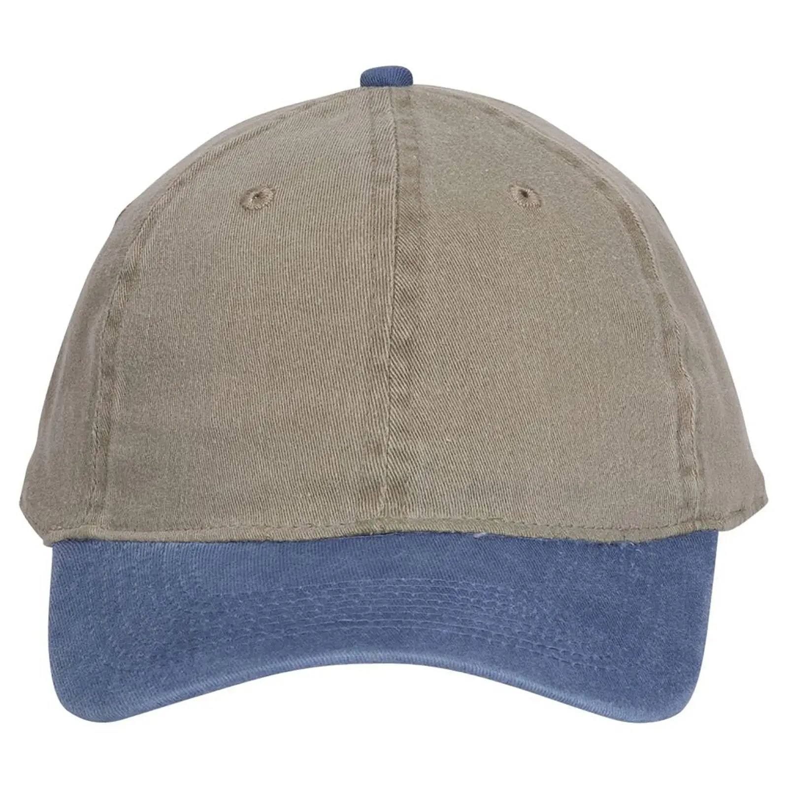 OTTO 10-271 ’OTTO Flex’ Fitted 6 Panel Low Profile Dad Cap - Sk.Blu/Kha