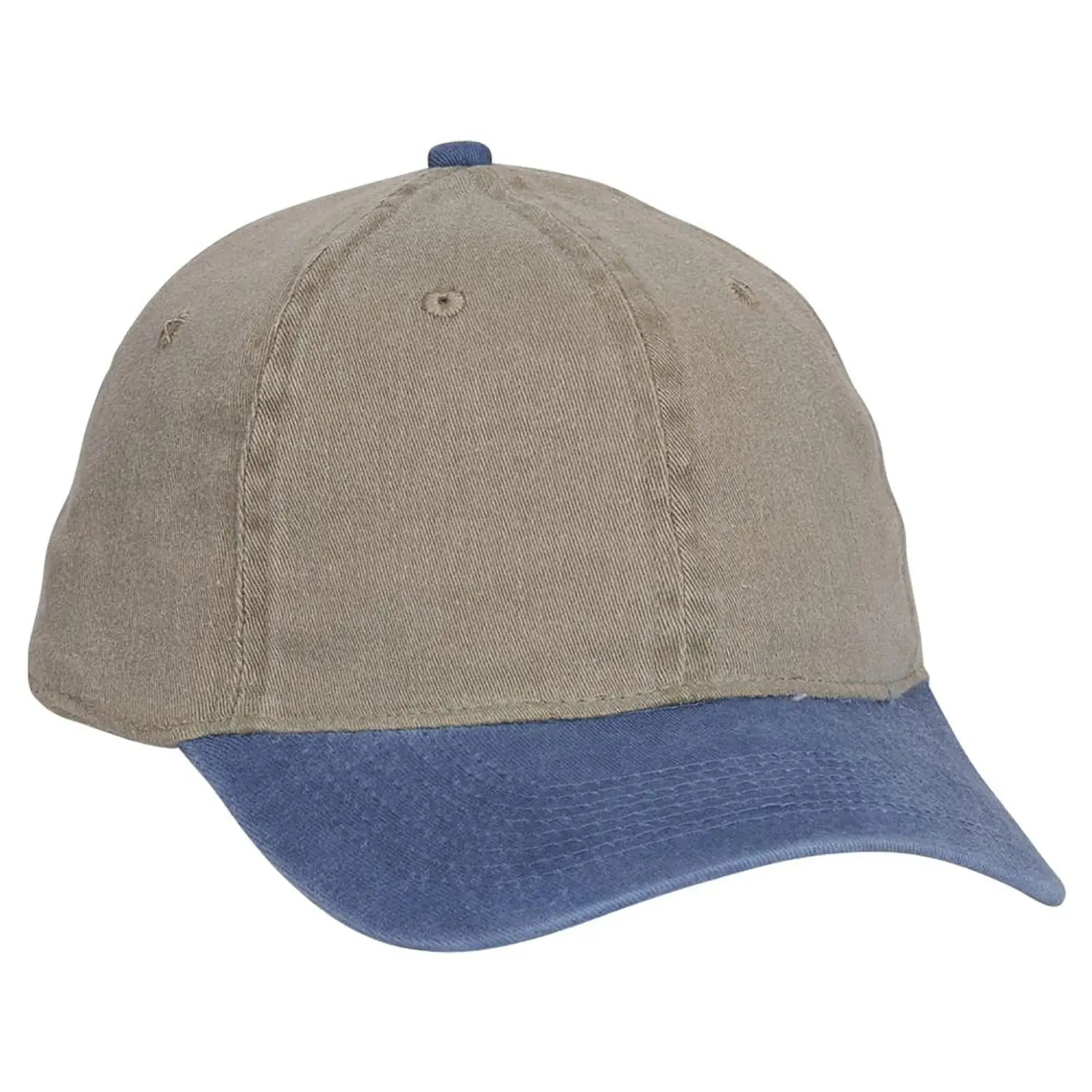 OTTO 10-271 ’OTTO Flex’ Fitted 6 Panel Low Profile Dad Cap - Sk.Blu/Kha