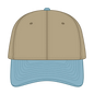 OTTO 10-271 ’OTTO Flex’ Fitted 6 Panel Low Profile Dad Cap - Sk.Blu/Kha - Sk.Blu/Kha / 7 3/8’’ - 7 5/8’