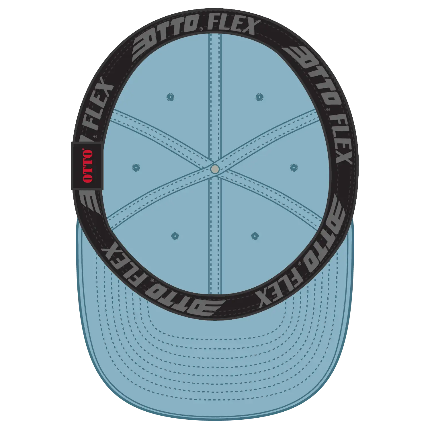 OTTO 10-271 ’OTTO Flex’ Fitted 6 Panel Low Profile Dad Cap - Sky Blue - Sky Blue / 7’’ - 7 1/4’’