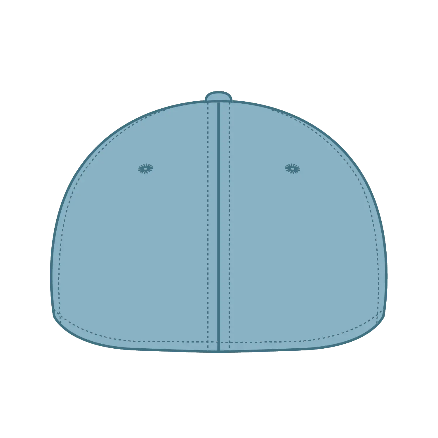 OTTO 10-271 ’OTTO Flex’ Fitted 6 Panel Low Profile Dad Cap - Sky Blue - Sky Blue / 7’’ - 7 1/4’’