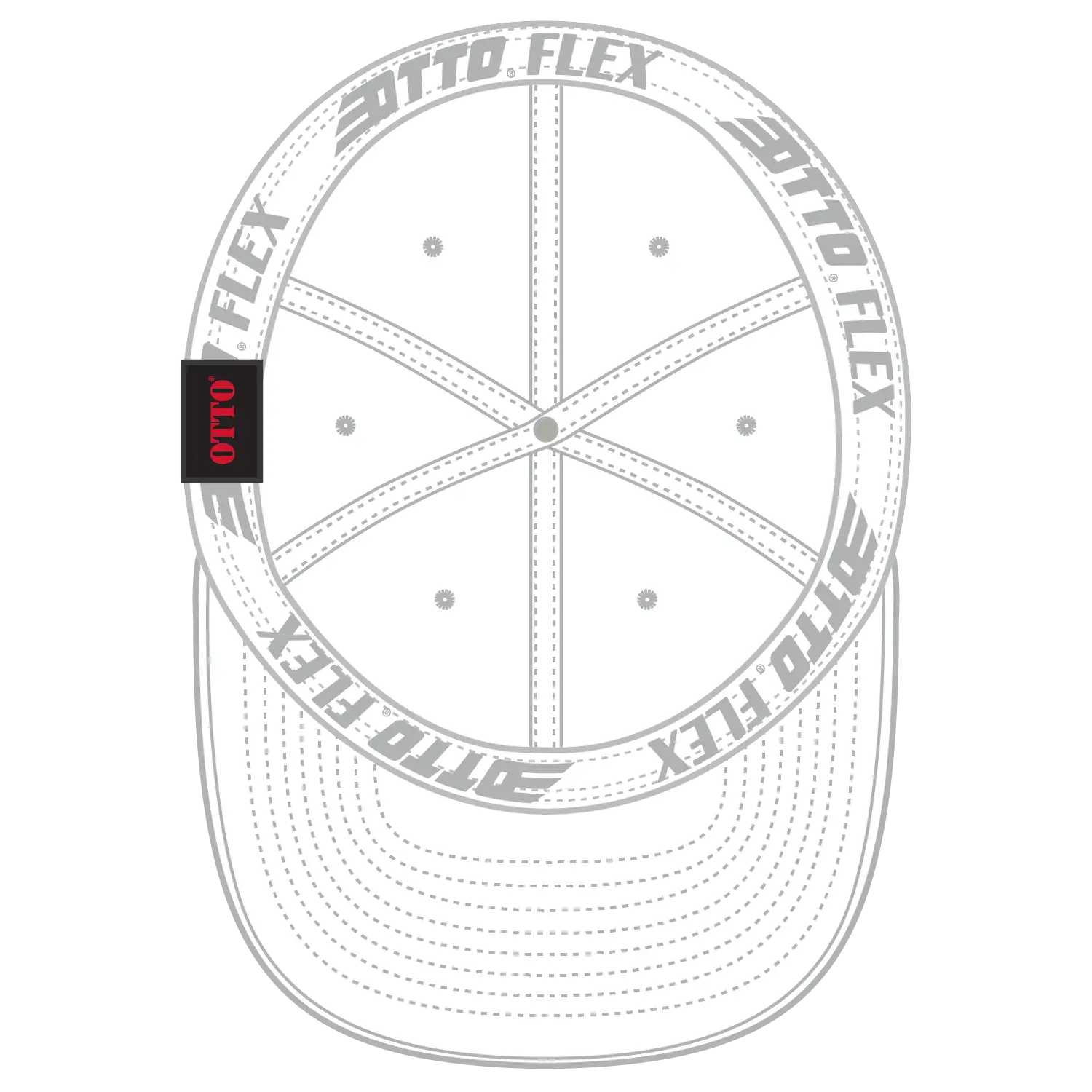 OTTO 10-271 ’OTTO Flex’ Fitted 6 Panel Low Profile Dad Cap - White - White / 7’’ - 7 1/4’’