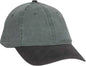 OTTO 10-271 Stretchable Washed Pigment Dyed Cotton Twill Low Profile Pro Style Soft Crown Cap - Black Dark Green
