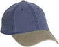 OTTO 10-271 Stretchable Washed Pigment Dyed Cotton Twill Low Profile Pro Style Soft Crown Cap - Khaki Navy - Khaki Navy