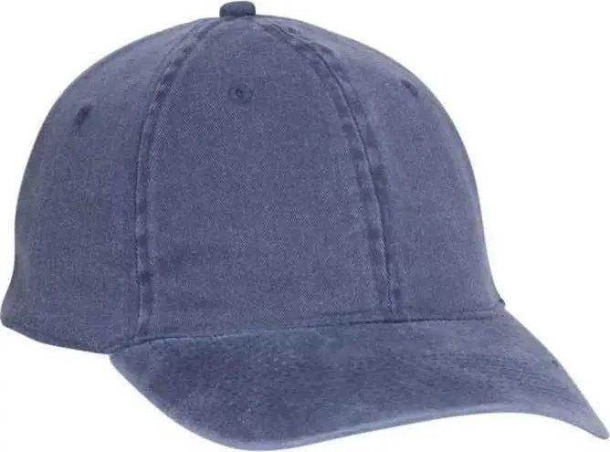 OTTO 10-271 Stretchable Washed Pigment Dyed Cotton Twill Low Profile Pro Style Soft Crown Cap - Navy - Navy / S/M