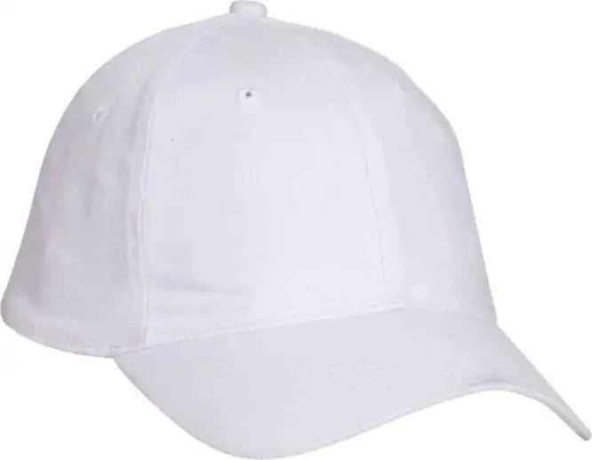 OTTO 10-271 Stretchable Washed Pigment Dyed Cotton Twill Low Profile Pro Style Soft Crown Cap - White - White / S/M