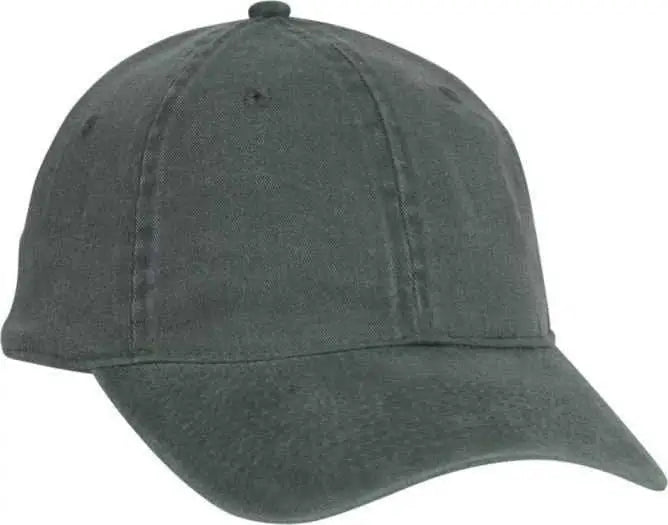 OTTO 10-271 Stretchable Washed Pigment Dyed Cotton Twill Low Profile Pro Style Soft Crown Cap - Dark Green - Forest