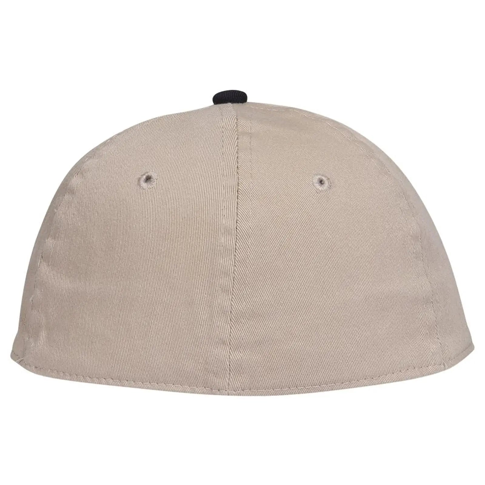 OTTO 10-275 ’OTTO Flex’ Fitted 6 Panel Low Profile Dad Cap - Blk/Kha - Blk/Kha / 7’’ - 7 1/4’’