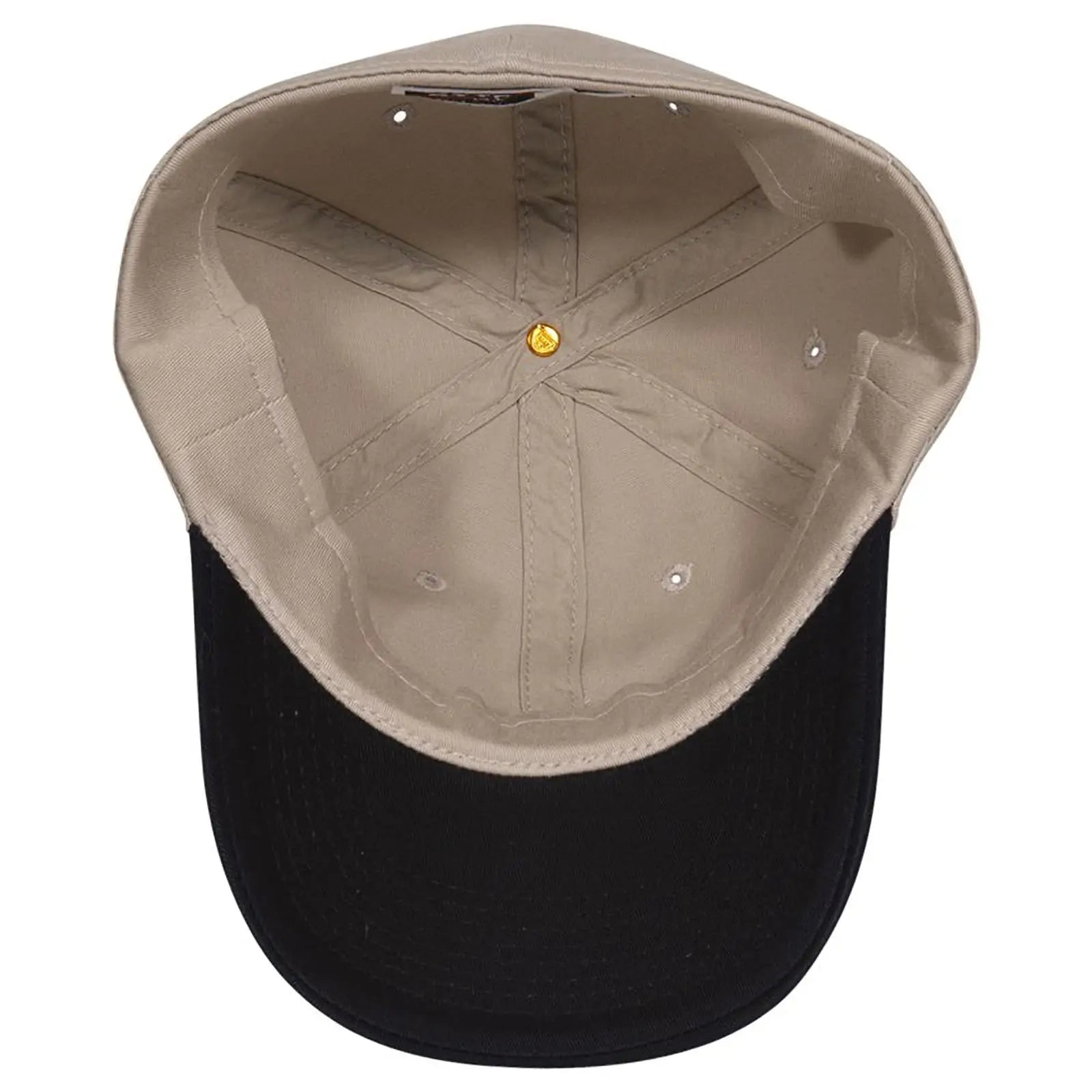 OTTO 10-275 ’OTTO Flex’ Fitted 6 Panel Low Profile Dad Cap - Blk/Kha - Blk/Kha / 7’’ - 7 1/4’’