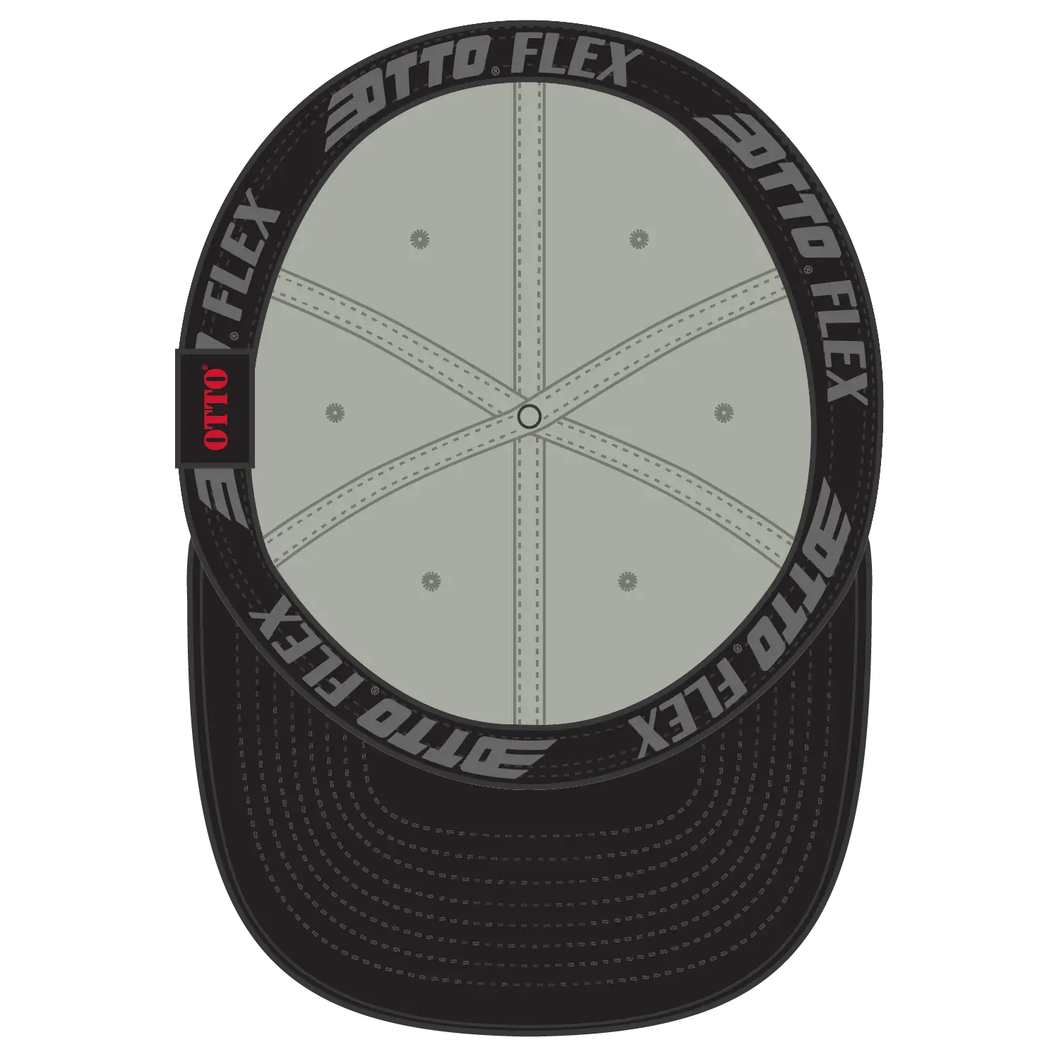 OTTO 10-275 ’OTTO Flex’ Fitted 6 Panel Low Profile Dad Cap - Blk/Stn.Gry