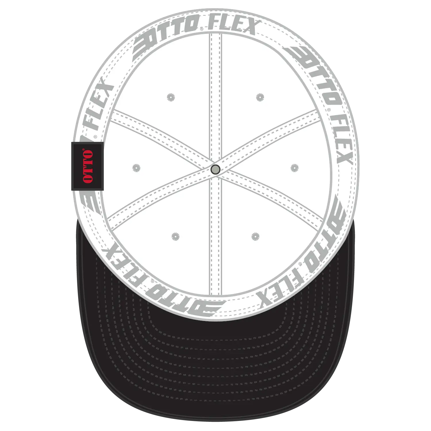 OTTO 10-275 ’OTTO Flex’ Fitted 6 Panel Low Profile Dad Cap - Blk/Wht