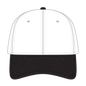 OTTO 10-275 ’OTTO Flex’ Fitted 6 Panel Low Profile Dad Cap - Blk/Wht - Blk/Wht / 7 3/8’’ - 7 5/8’
