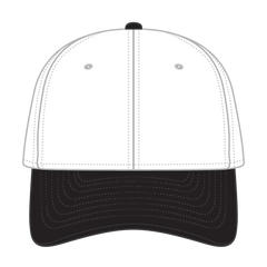 OTTO 10-275 ’OTTO Flex’ Fitted 6 Panel Low Profile Dad Cap - Blk/Wht - Blk/Wht / 7 3/8’’ - 7 5/8’
