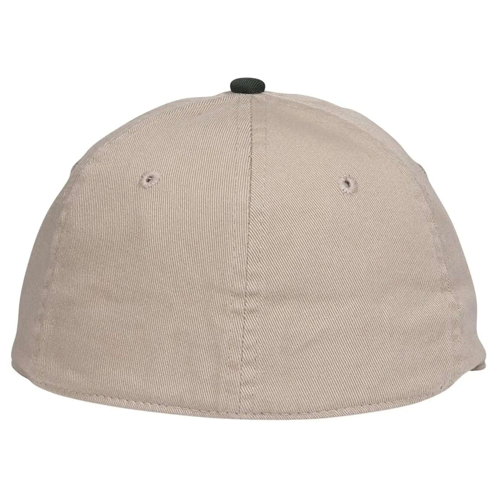 OTTO 10-275 ’OTTO Flex’ Fitted 6 Panel Low Profile Dad Cap - Dk.Grn/Kha