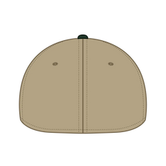 OTTO 10-275 ’OTTO Flex’ Fitted 6 Panel Low Profile Dad Cap - Dk.Grn/Kha