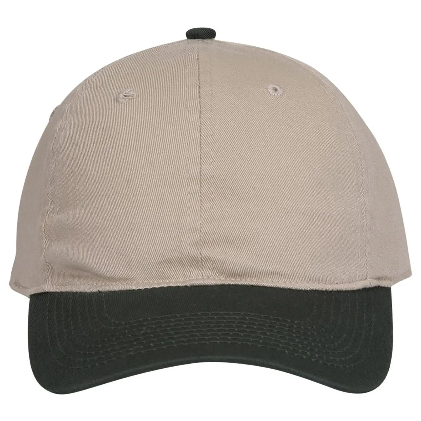 OTTO 10-275 ’OTTO Flex’ Fitted 6 Panel Low Profile Dad Cap - Dk.Grn/Kha