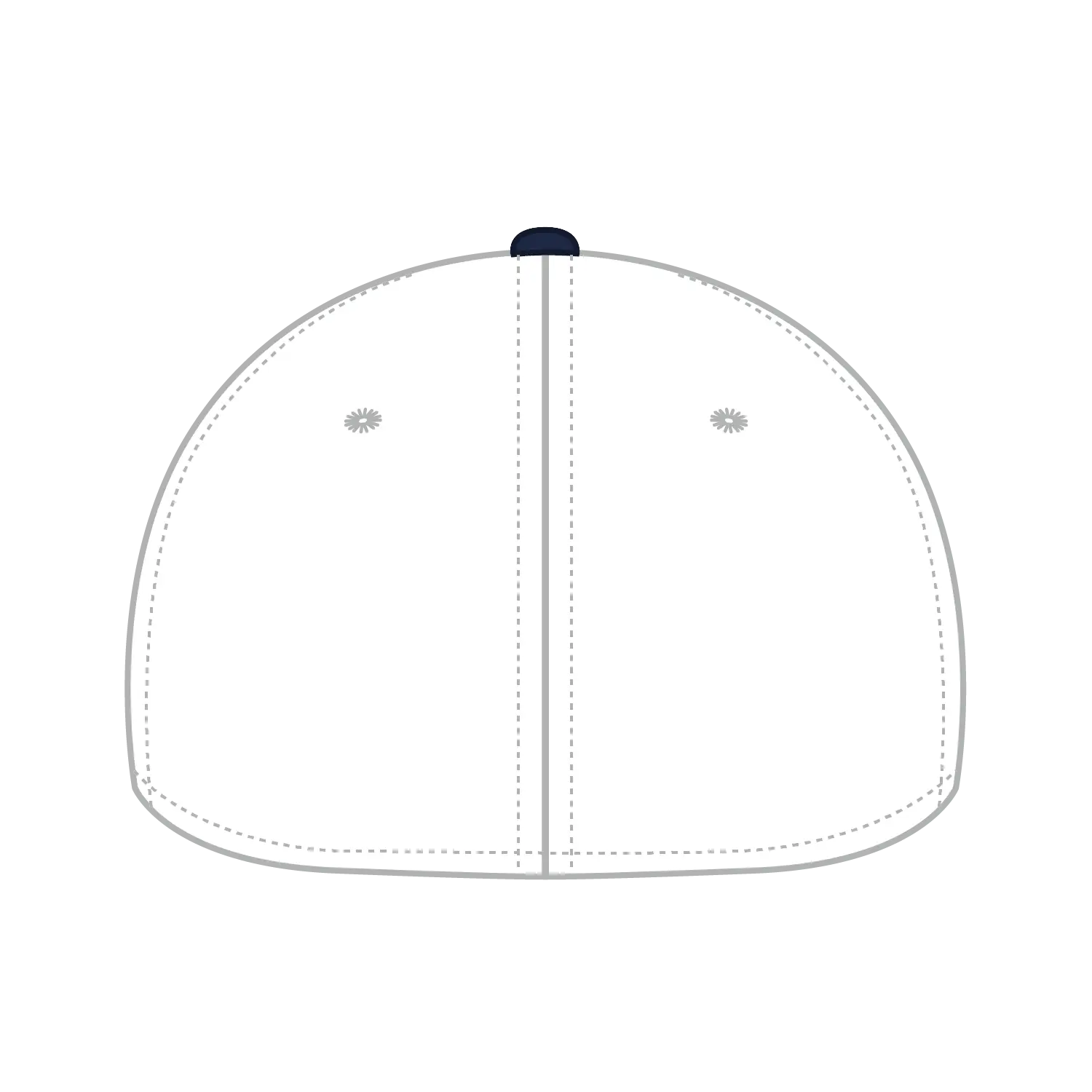 OTTO 10-275 ’OTTO Flex’ Fitted 6 Panel Low Profile Dad Cap - Nvy/Wht