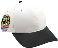 OTTO 10-275 Stretchable Garment Washed Cotton Twill Low Profile Pro Style Cap - Black Satin Gray - Black Gray / S/M