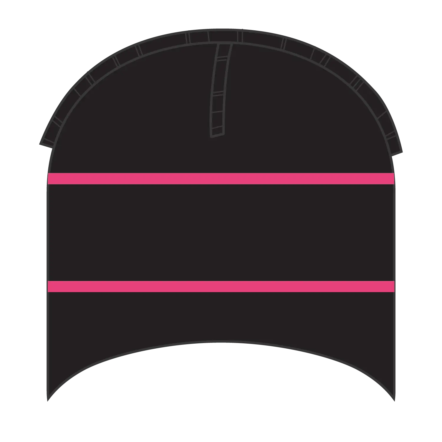 OTTO 100-630 Beanie With Stripes - Blk/H.Pnk - Blk/H.Pnk / 6 1/2’’ - 7 5/8’’