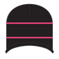 OTTO 100-630 Beanie With Stripes - Blk/H.Pnk - Blk/H.Pnk / 6 1/2’’ - 7 5/8’’
