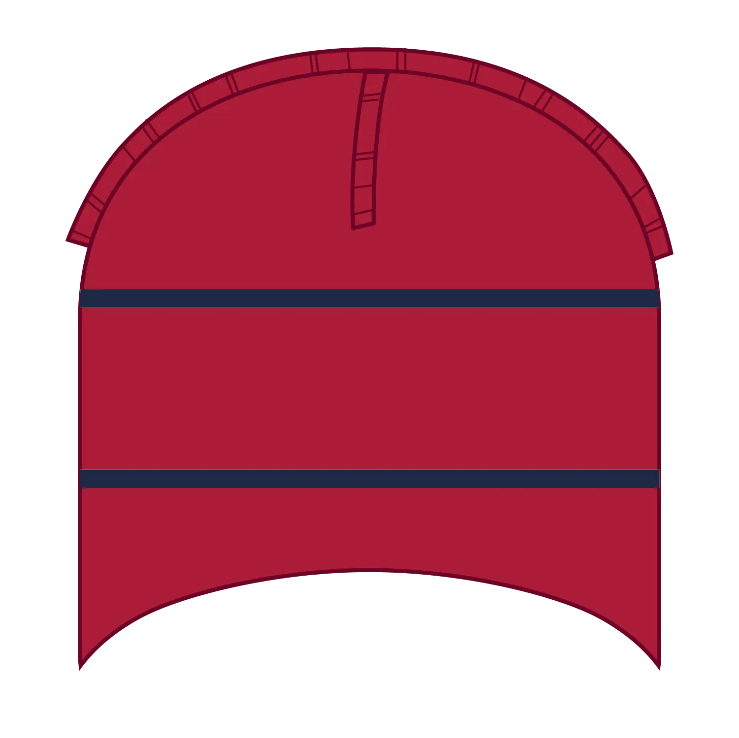 OTTO 100-630 Beanie With Stripes - Red/Nvy - Red/Nvy / 6 1/2’’ - 7 5/8’’