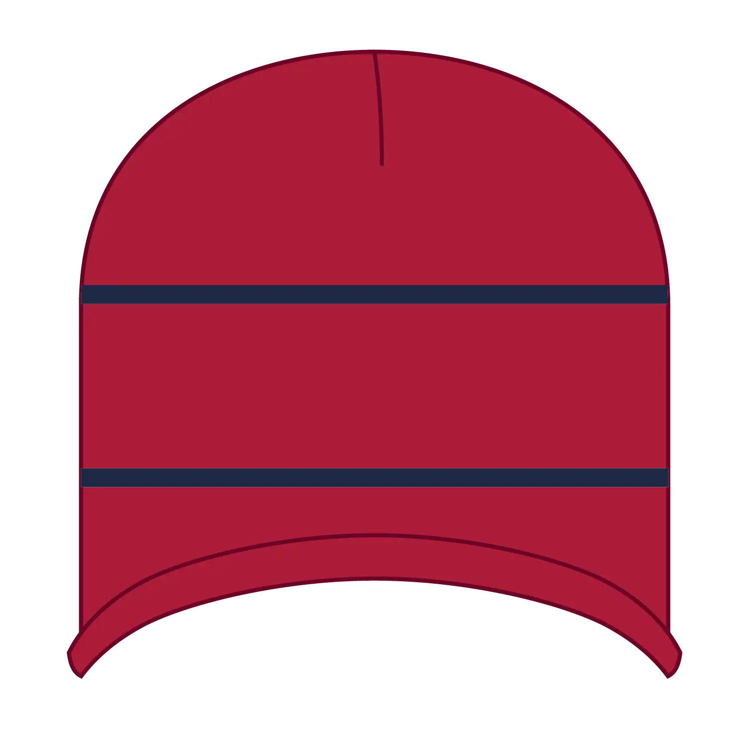 OTTO 100-630 Beanie With Stripes - Red/Nvy - Red/Nvy / 6 1/2’’ - 7 5/8’’