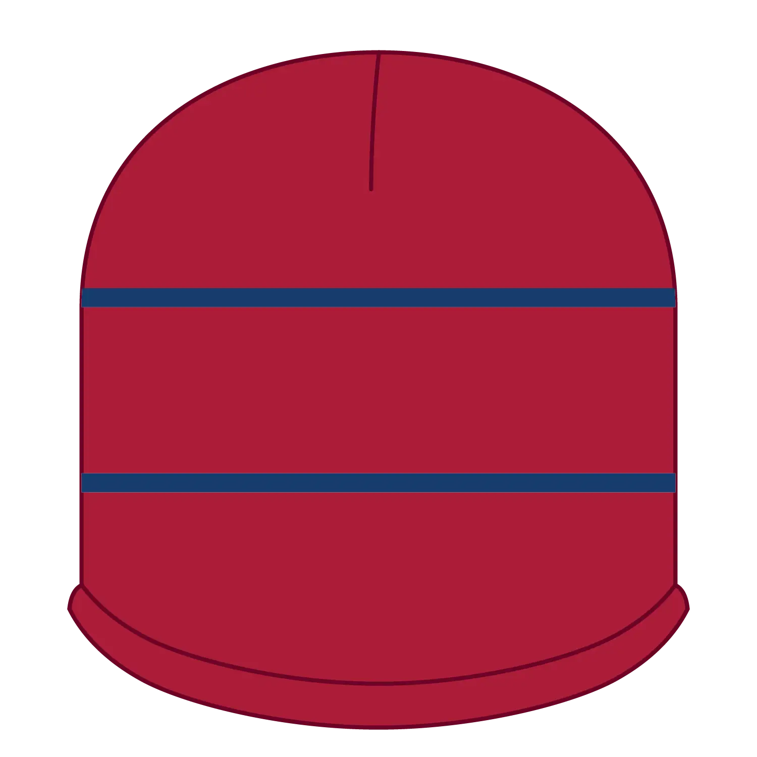 OTTO 100-630 Beanie With Stripes - Red/Ryl - Red/Ryl / 6 1/2’’ - 7 5/8’’