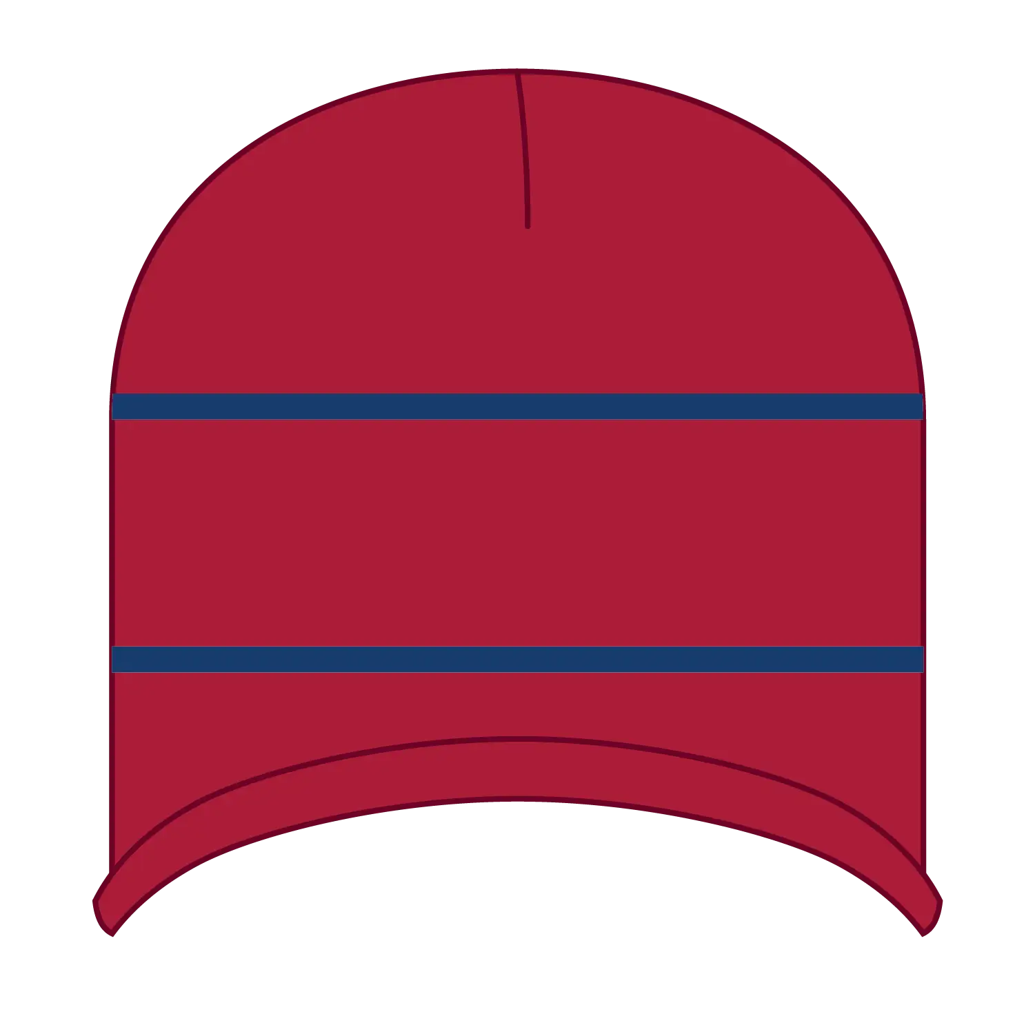 OTTO 100-630 Beanie With Stripes - Red/Ryl - Red/Ryl / 6 1/2’’ - 7 5/8’’