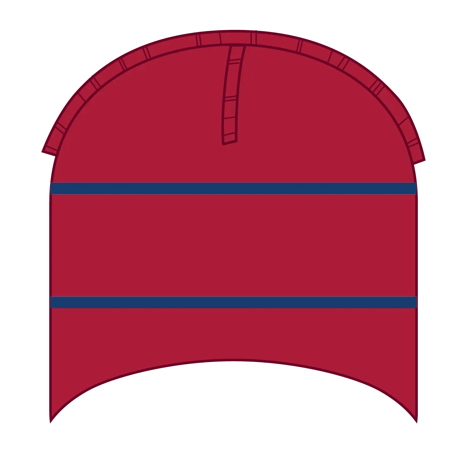 OTTO 100-630 Beanie With Stripes - Red/Ryl - Red/Ryl / 6 1/2’’ - 7 5/8’’