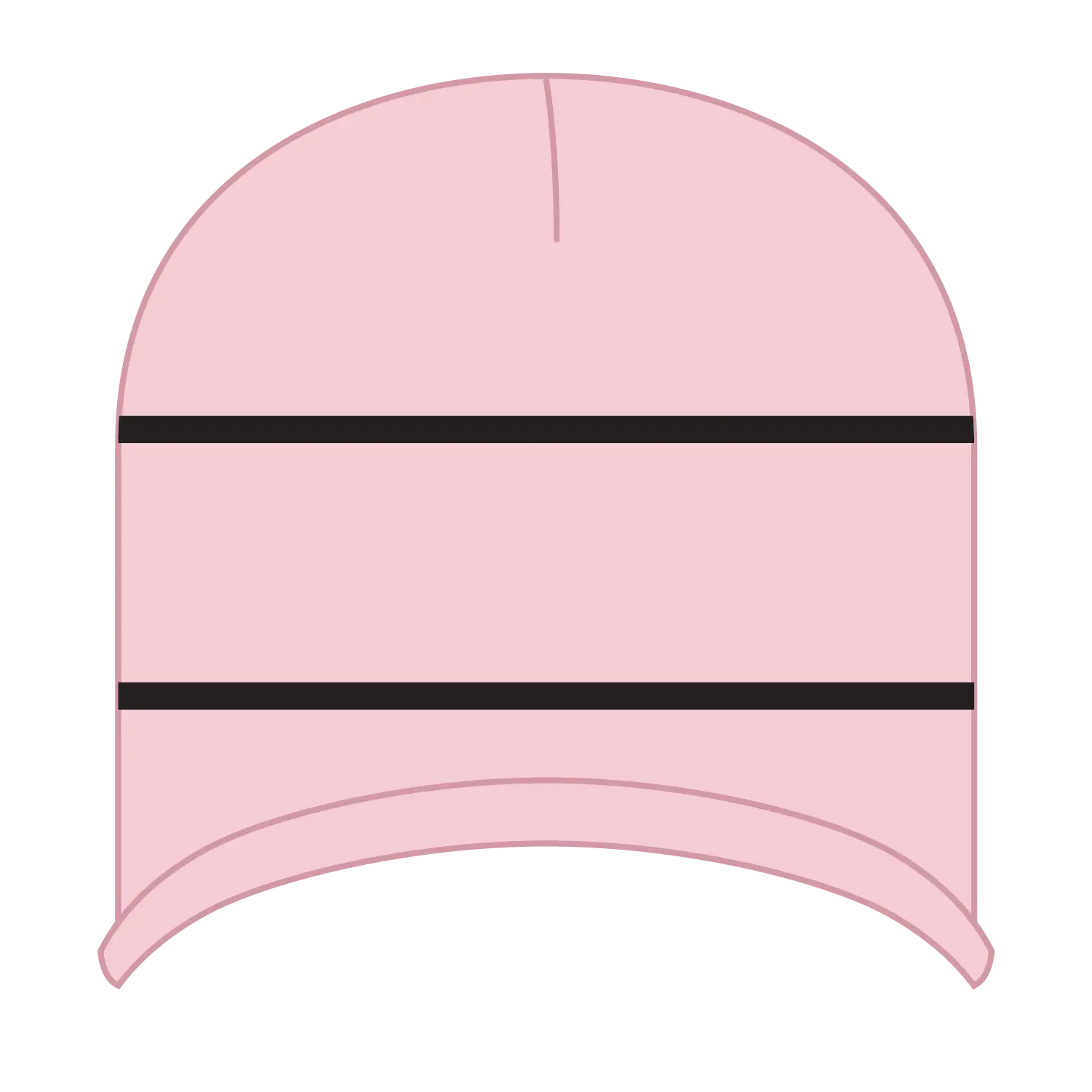 OTTO 100-630 Beanie With Stripes - S.Pnk/Blk - S.Pnk/Blk / 6 1/2’’ - 7 5/8’’