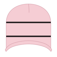 OTTO 100-630 Beanie With Stripes - S.Pnk/Blk - S.Pnk/Blk / 6 1/2’’ - 7 5/8’’