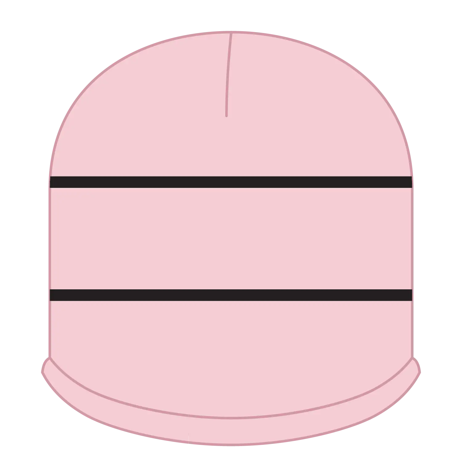 OTTO 100-630 Beanie With Stripes - S.Pnk/Blk - S.Pnk/Blk / 6 1/2’’ - 7 5/8’’