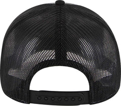 OTTO 102-1318 5 Panel Low Profile Mesh Back Trucker Cap - Black Charcoal Black - Black Dark Gray / One Size Fits Most