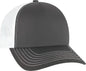 OTTO 102-1318 5 Panel Low Profile Mesh Back Trucker Cap - Charcoal Charcoal White - Dark Gray White / One Size Fits Most